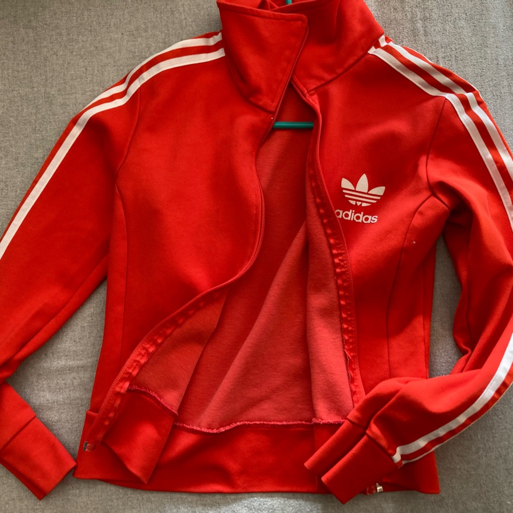 ADIDAS Vintage Orange Track Jacket size 44